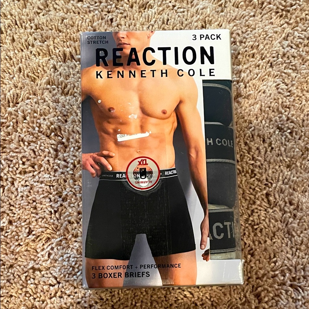 Kenneth Cole Reaction Cotton Stretch Boxer Briefs 3-Pack